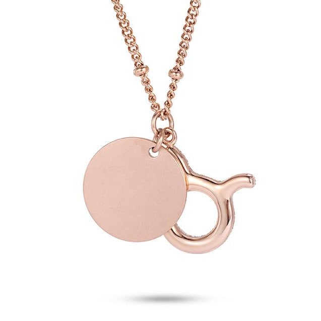 Women Twelve Constellations Taurus Necklace Custom Handwriting - KINGKA Jewelry