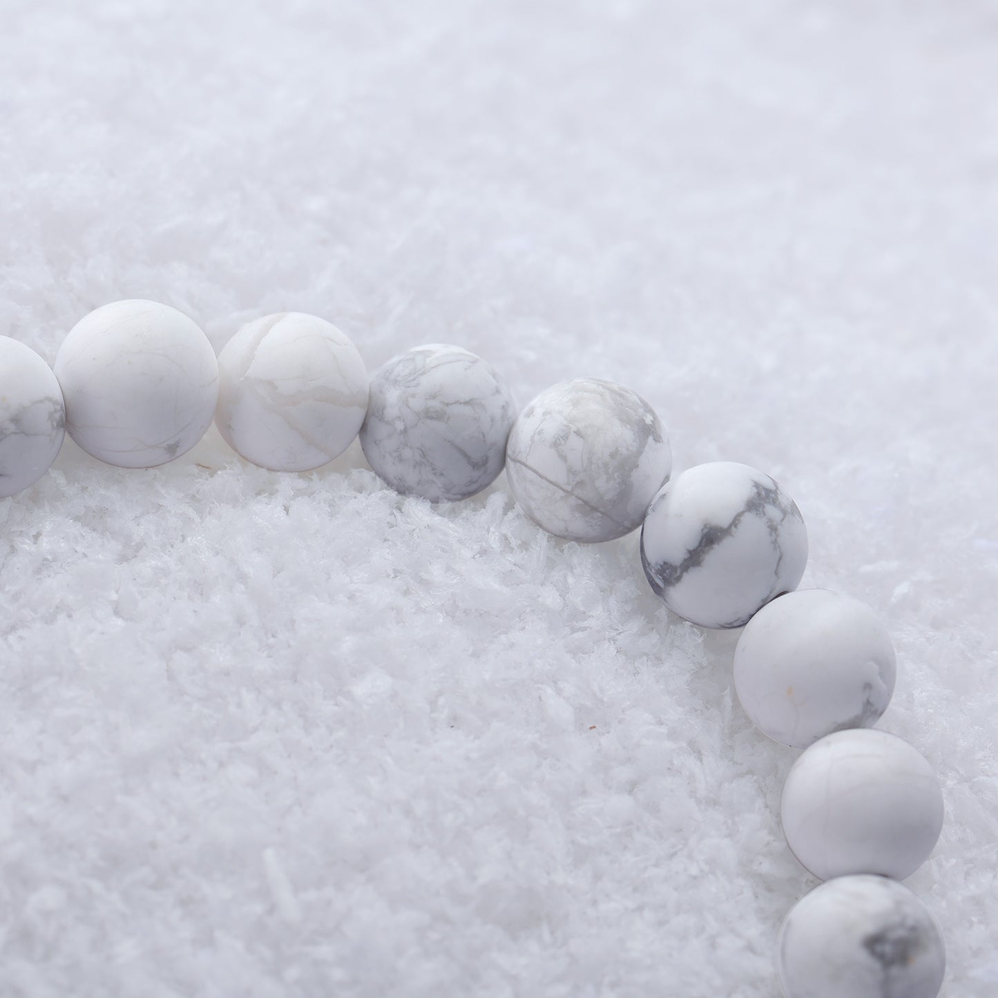 KINGKA White Turquoise Bead Bracelet, Gold, The Earth - KINGKA Jewelry