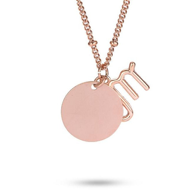 Women Twelve Constellations Scorpio Necklace Custom Handwriting - KINGKA Jewelry
