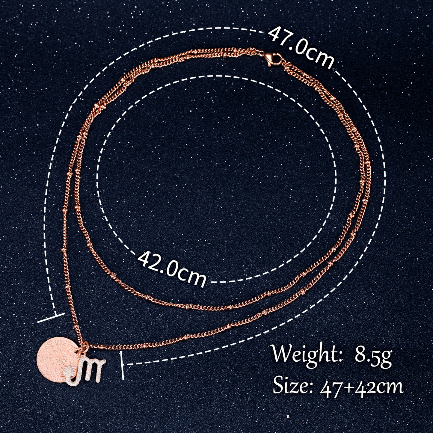 Women Twelve Constellations Scorpio Necklace Custom Handwriting - KINGKA Jewelry