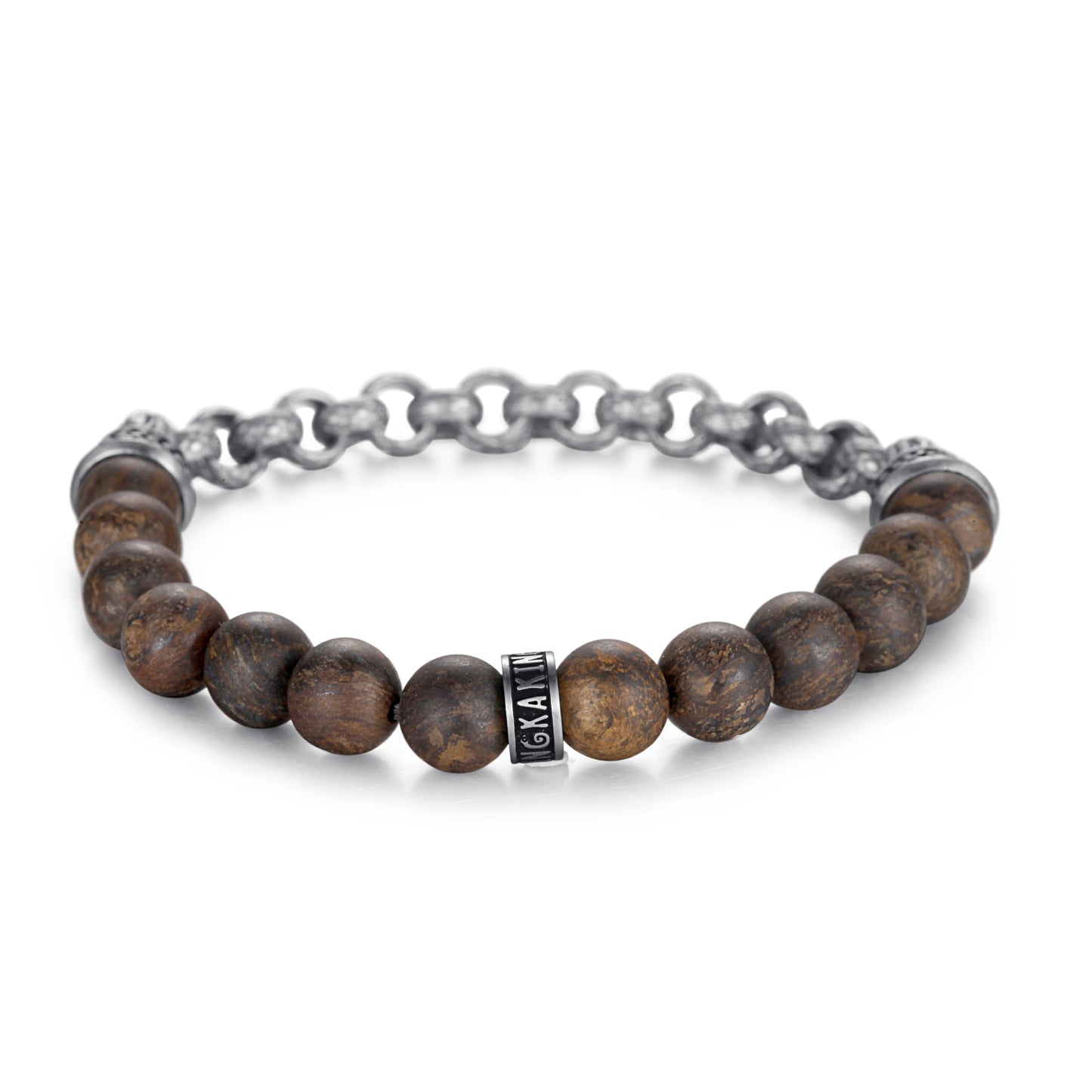 Men's Beaded Cable Chain Bracelet - KINGKA Jewelry