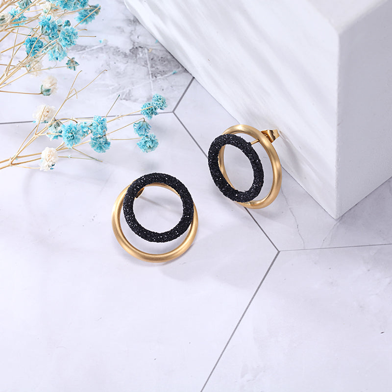 Women Earrings Double Hoop - KINGKA Jewelry