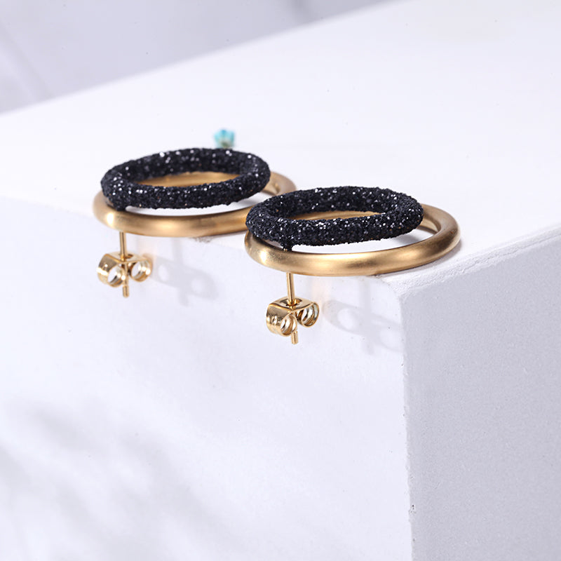 Women Earrings Double Hoop - KINGKA Jewelry