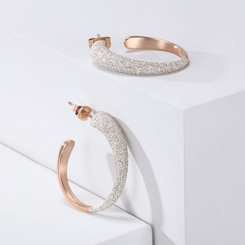 Women Earrings Stardust Hoop - KINGKA Jewelry