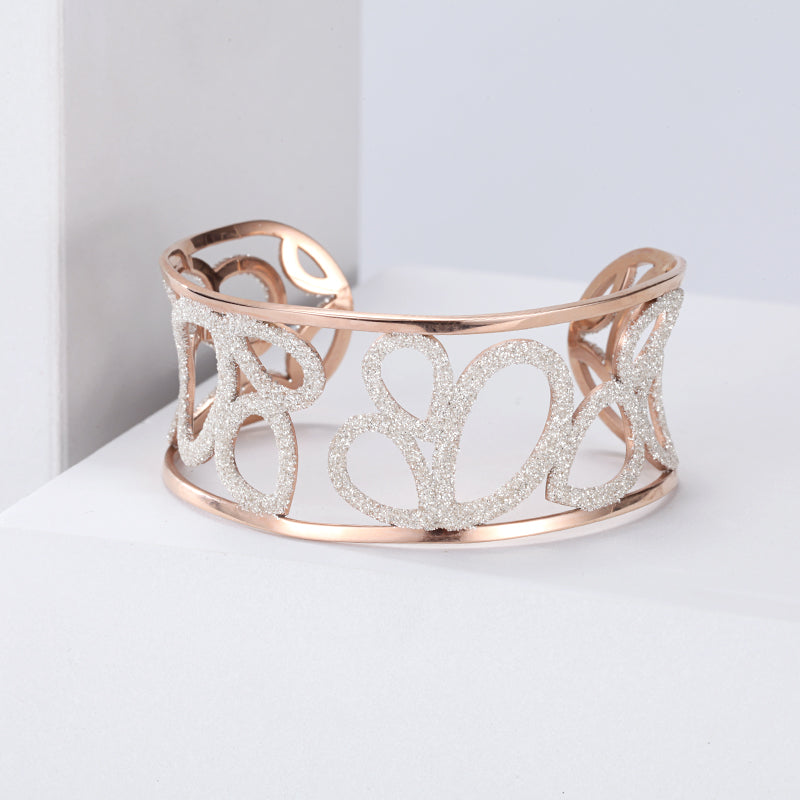 Women Curve Open Bangle Hollowed-out - KINGKA Jewelry