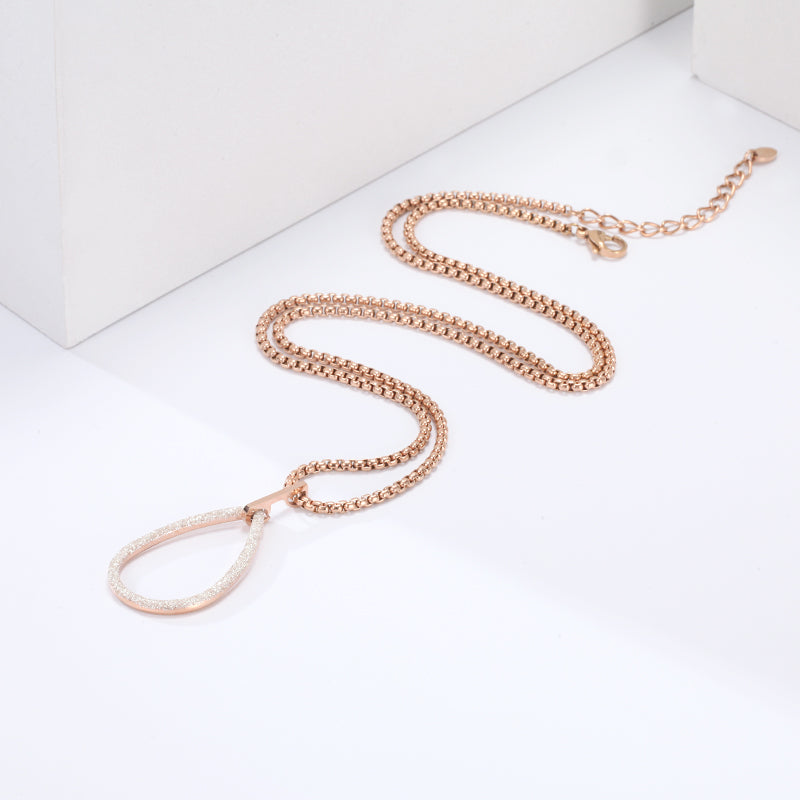 Women Pendant Necklace Sector Hoop - KINGKA Jewelry
