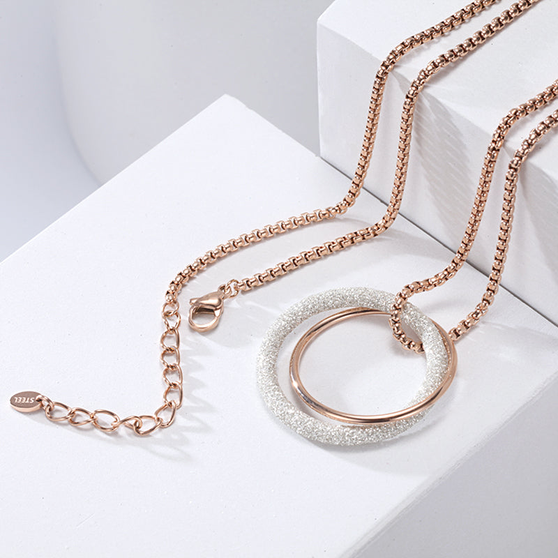 Women Pendant Necklace Wrap Hoop - KINGKA Jewelry