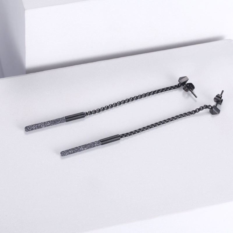 Women Drop Earrings Grey - KINGKA Jewelry