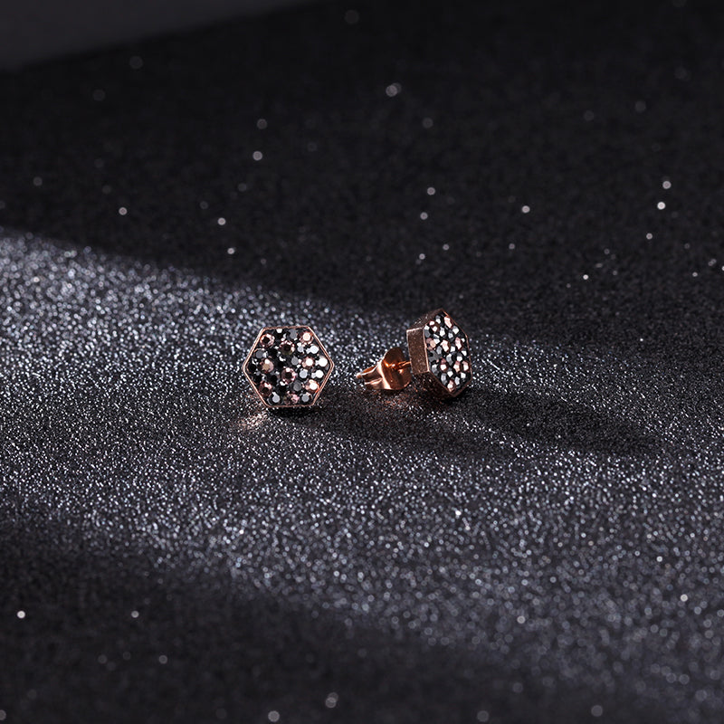 Women Ear Studs Honey Comb - KINGKA Jewelry