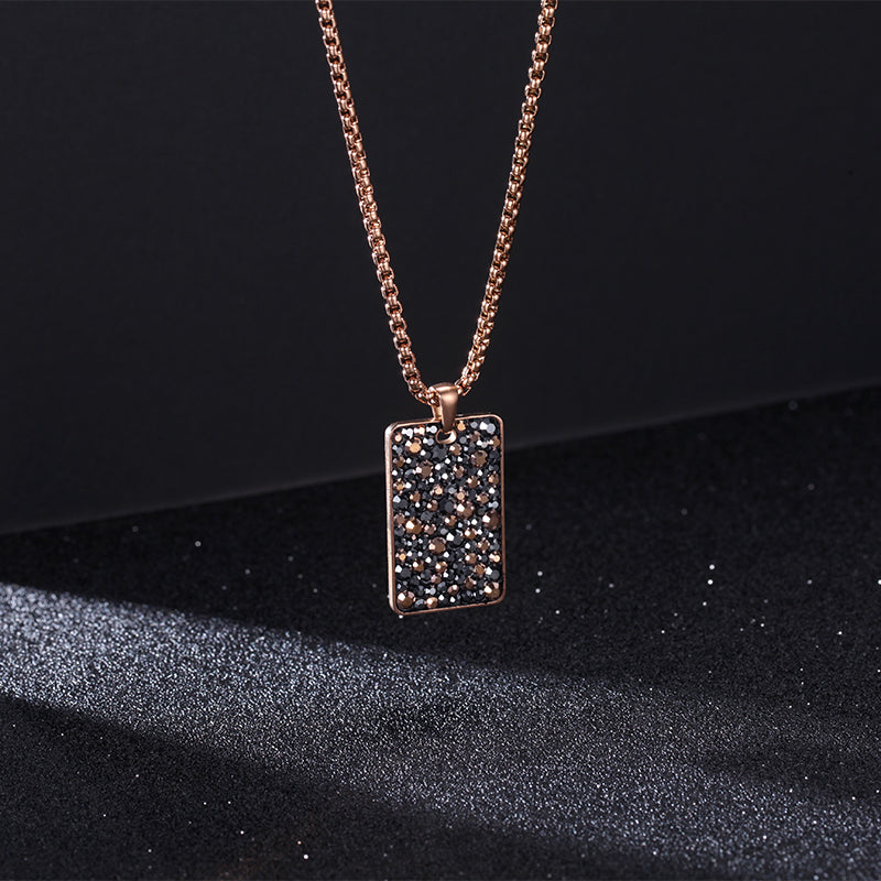 Women Pendant Necklace Crystal Tag - KINGKA Jewelry