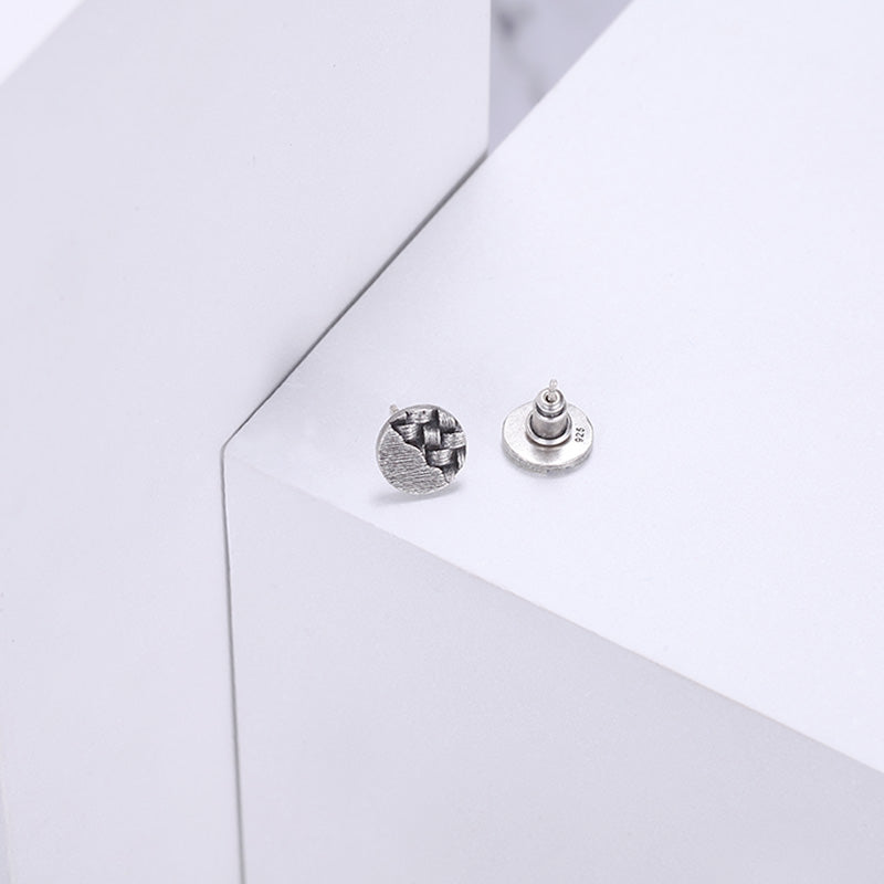 Men's Ear Studs Woven Circle - KINGKA Jewelry