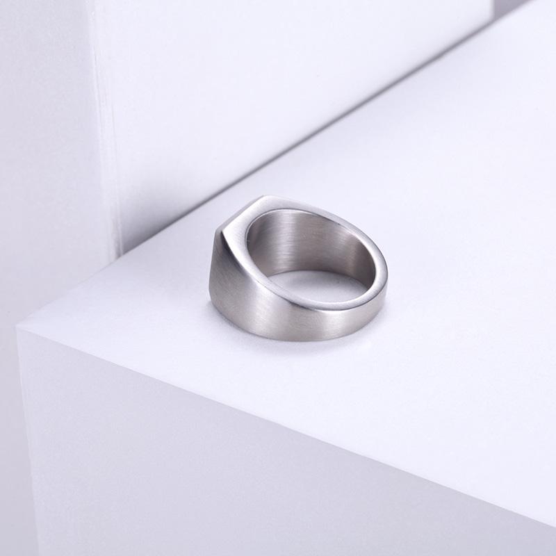 Men's Signet Ring Wood Inlay - KINGKA Jewelry