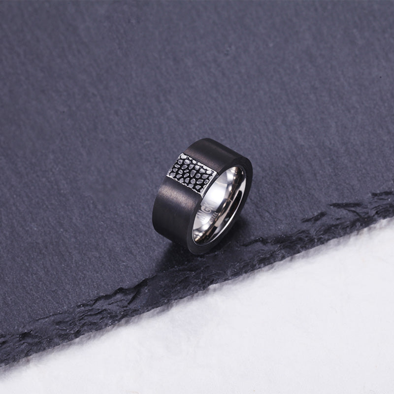 Men's Band Ring Carbon - KINGKA Jewelry