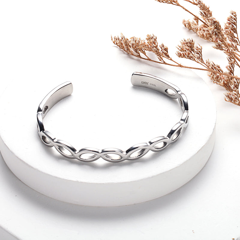 Women Open Bangle Hollow-out - KINGKA Jewelry