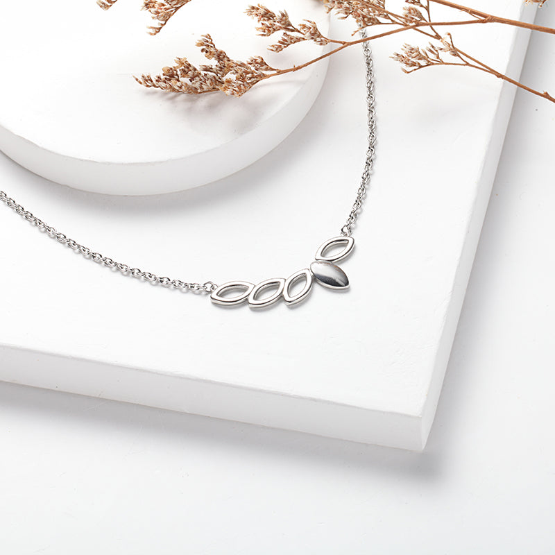Women Pendant Necklace Leaves - KINGKA Jewelry