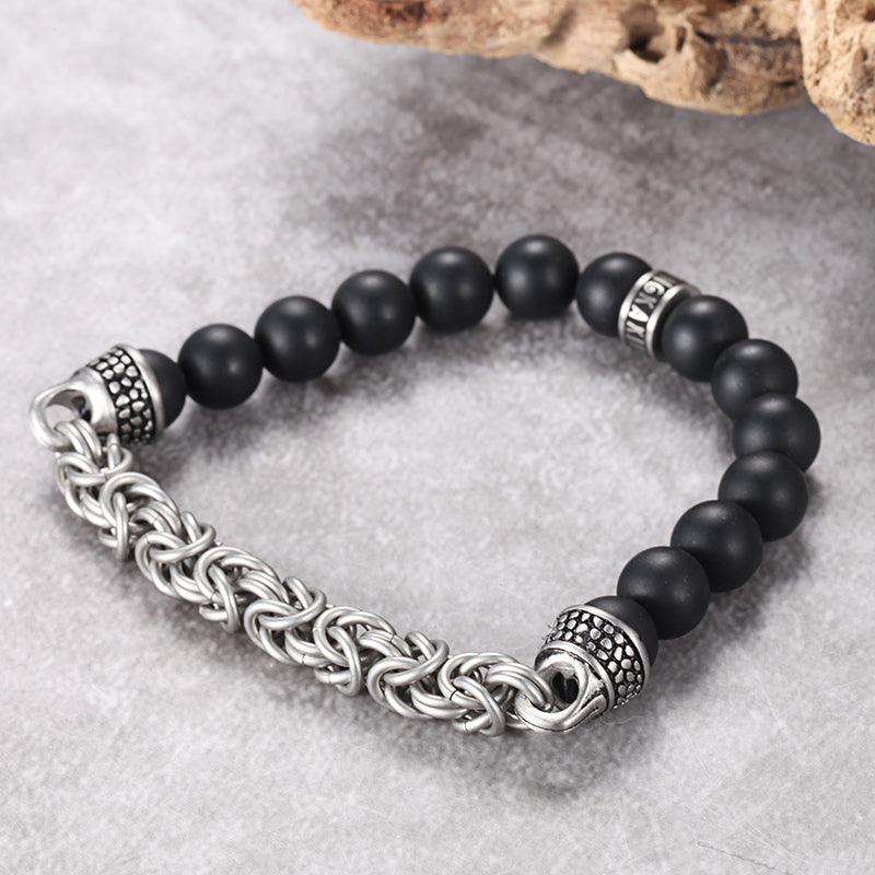 Men's Beaded King Chain Bracelet - KINGKA Jewelry