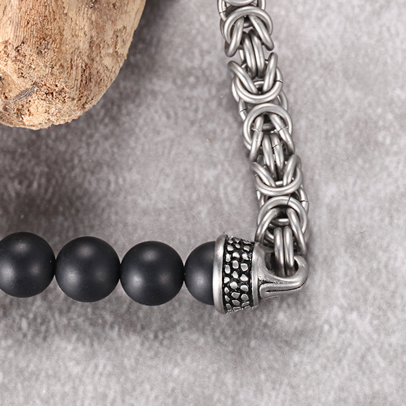 Men's Beaded King Chain Bracelet - KINGKA Jewelry
