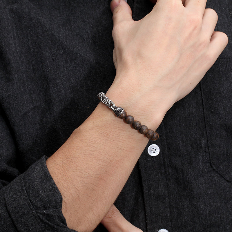 Men's Beaded King Chain Bracelet - KINGKA Jewelry