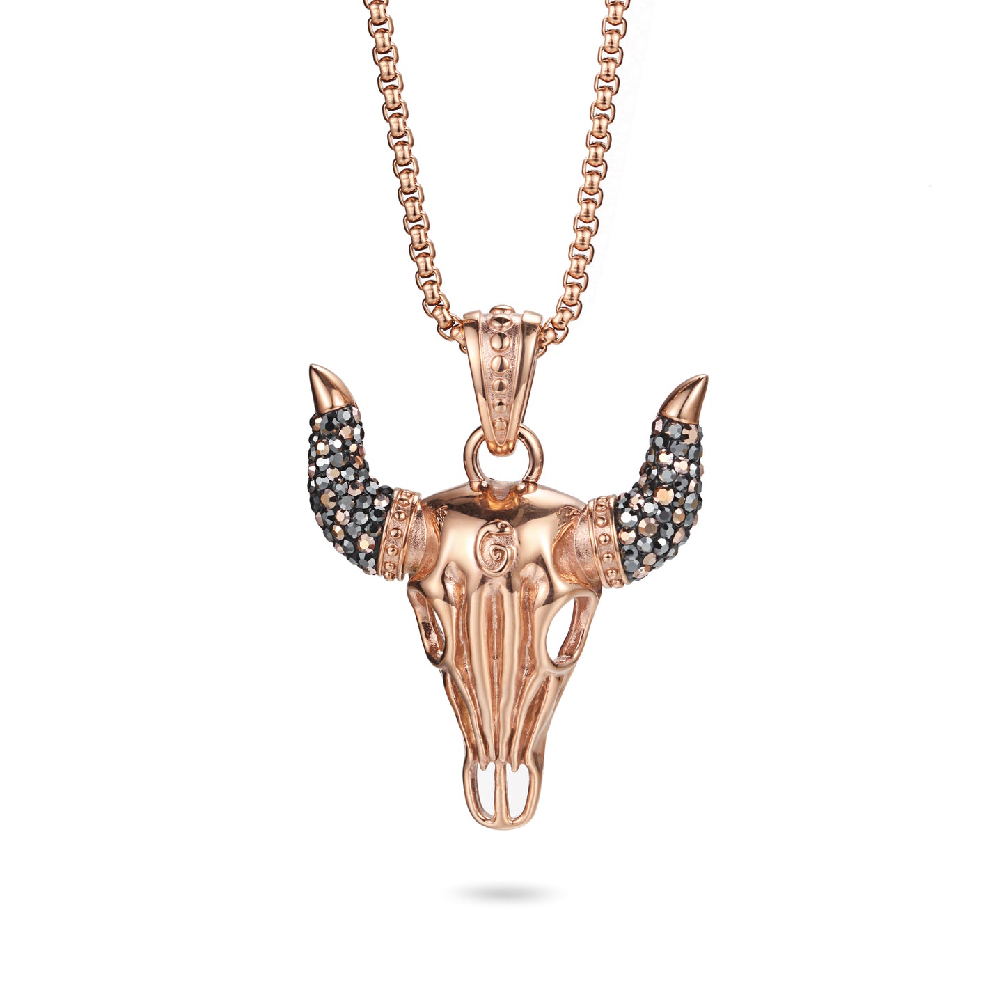 Women Pendant Necklace Crystal Buffalo - KINGKA Jewelry