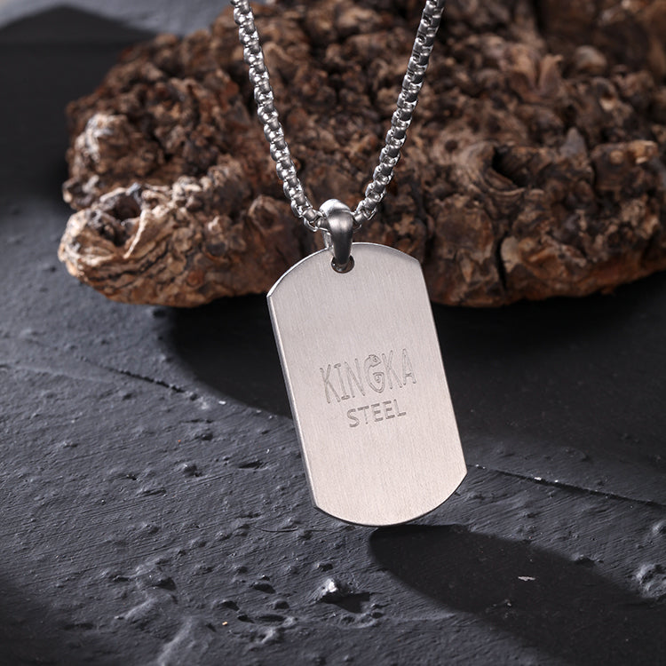 Men's Dog Tag Necklace Reptile - KINGKA Jewelry
