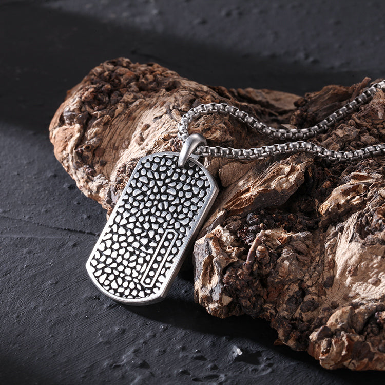 Men's Dog Tag Necklace Reptile - KINGKA Jewelry