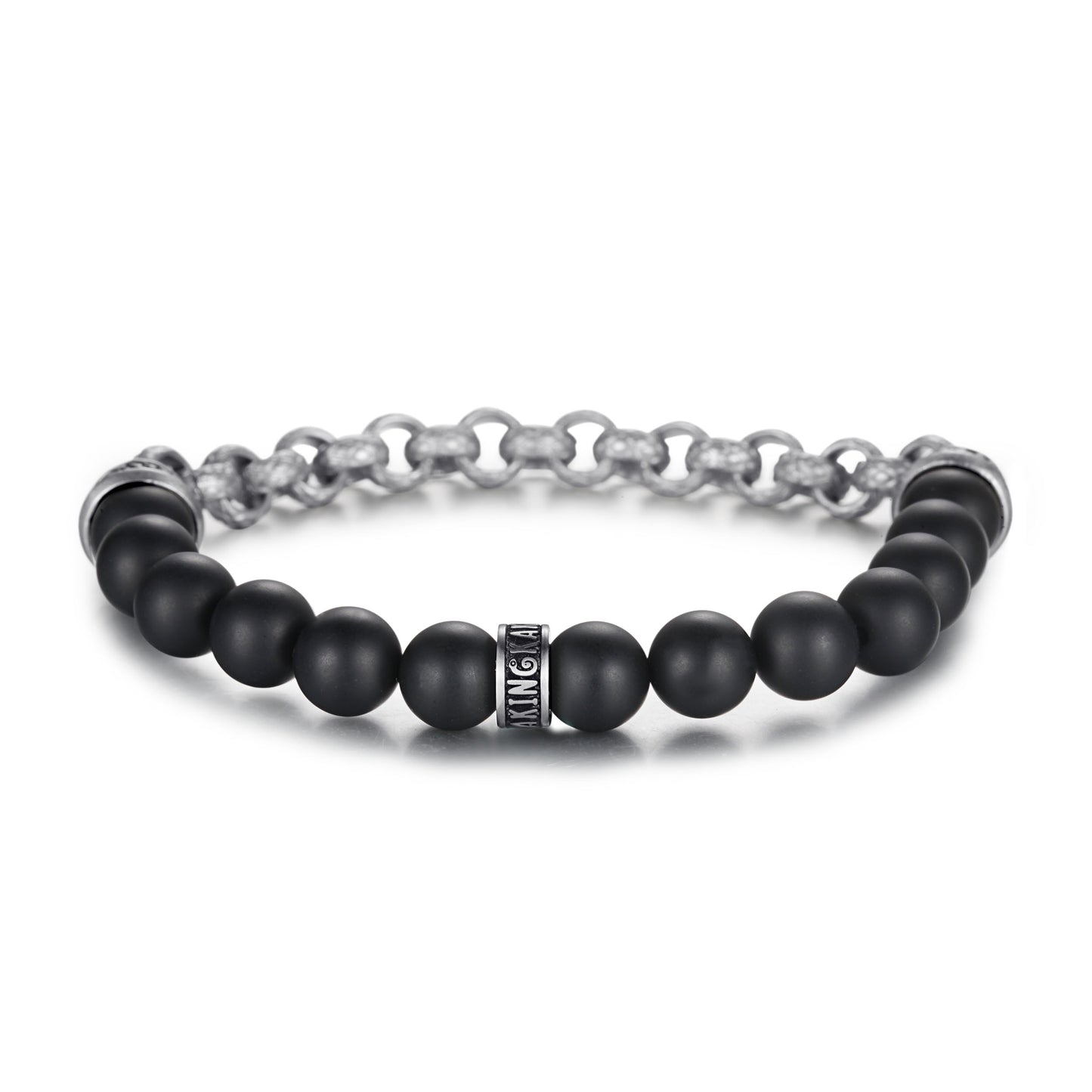 Men's Beaded Cable Chain Bracelet - KINGKA Jewelry