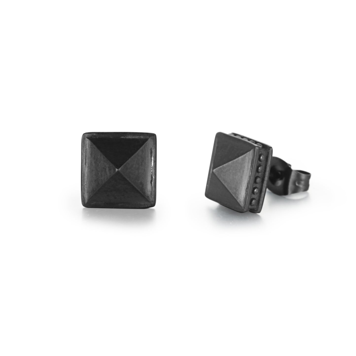 Men's Ear Studs Pyramid Square - KINGKA Jewelry