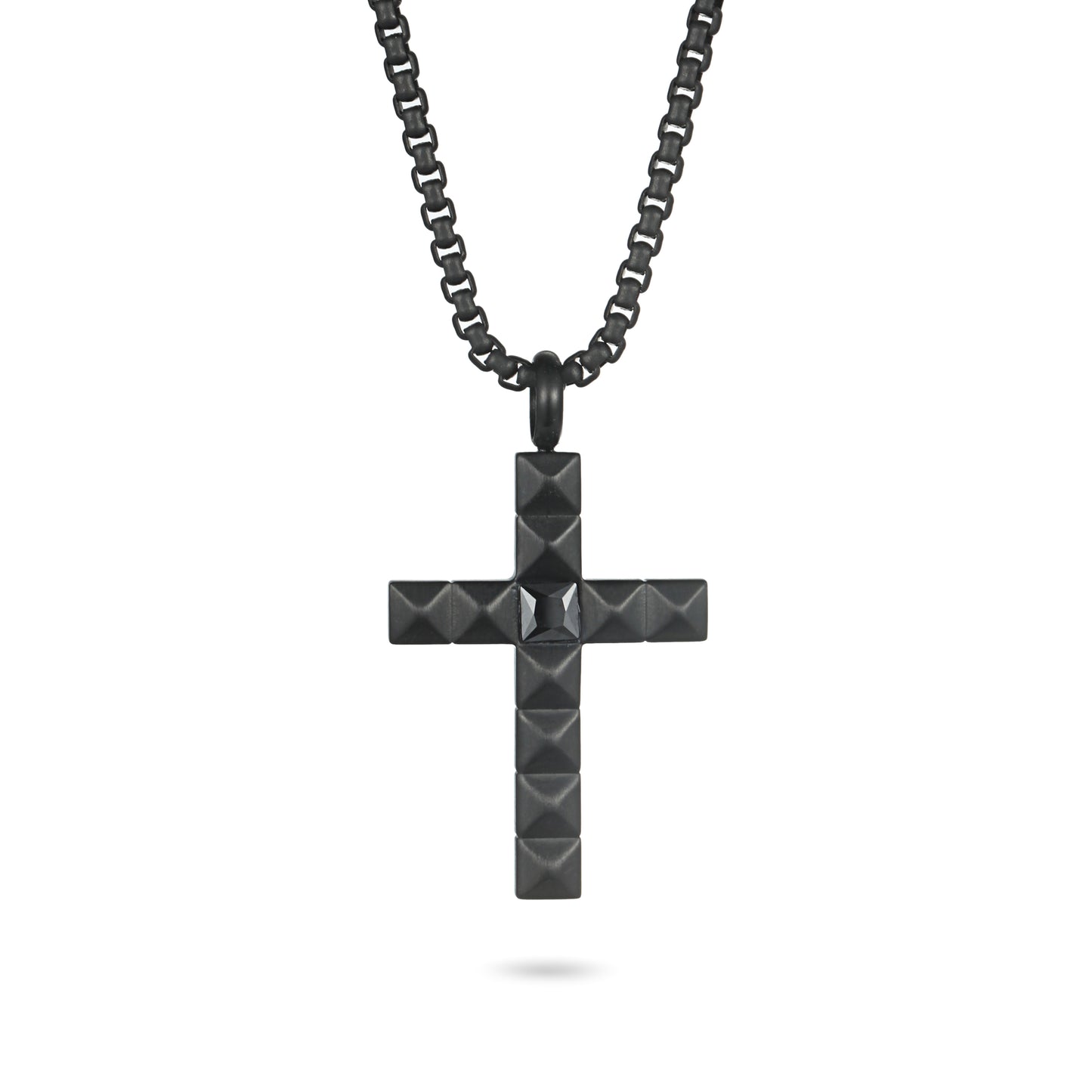 Men's Cross Necklace Pyramid - KINGKA Jewelry