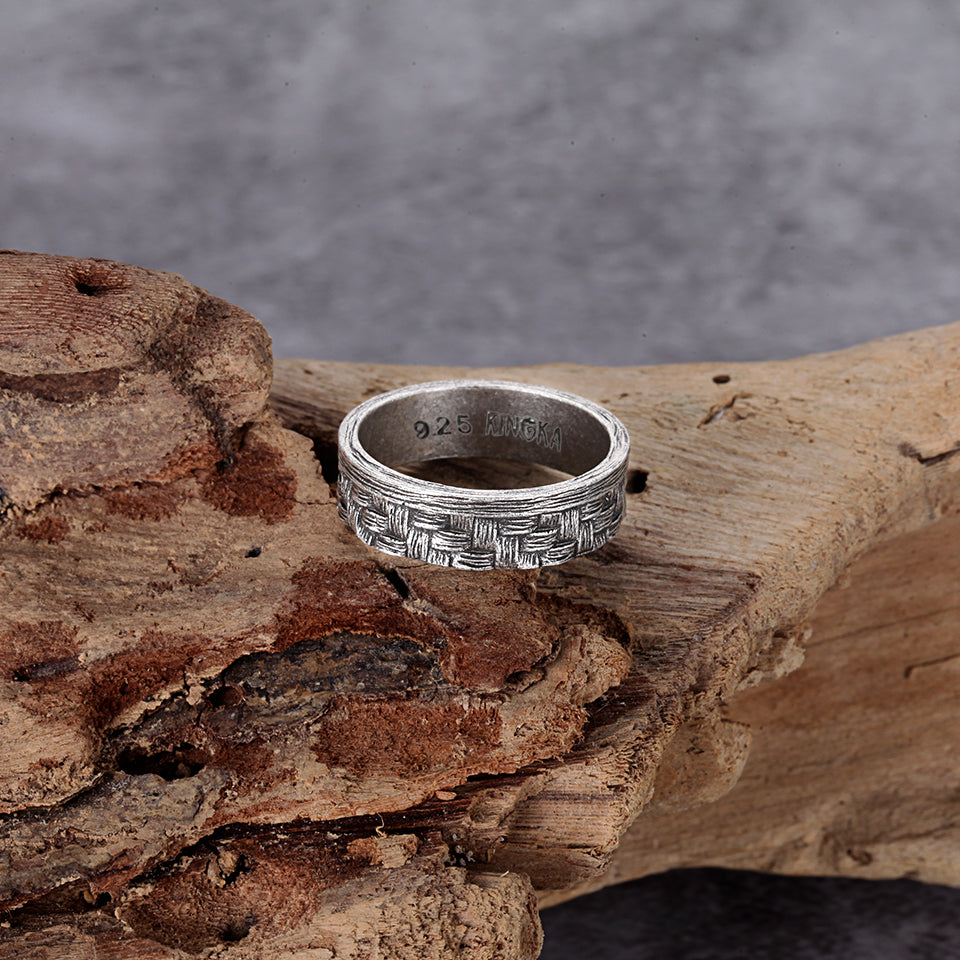 925 Silver Band Ring - KINGKA Jewelry