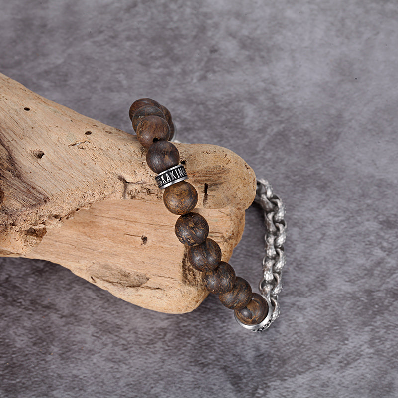 Men's Beaded Cable Chain Bracelet - KINGKA Jewelry