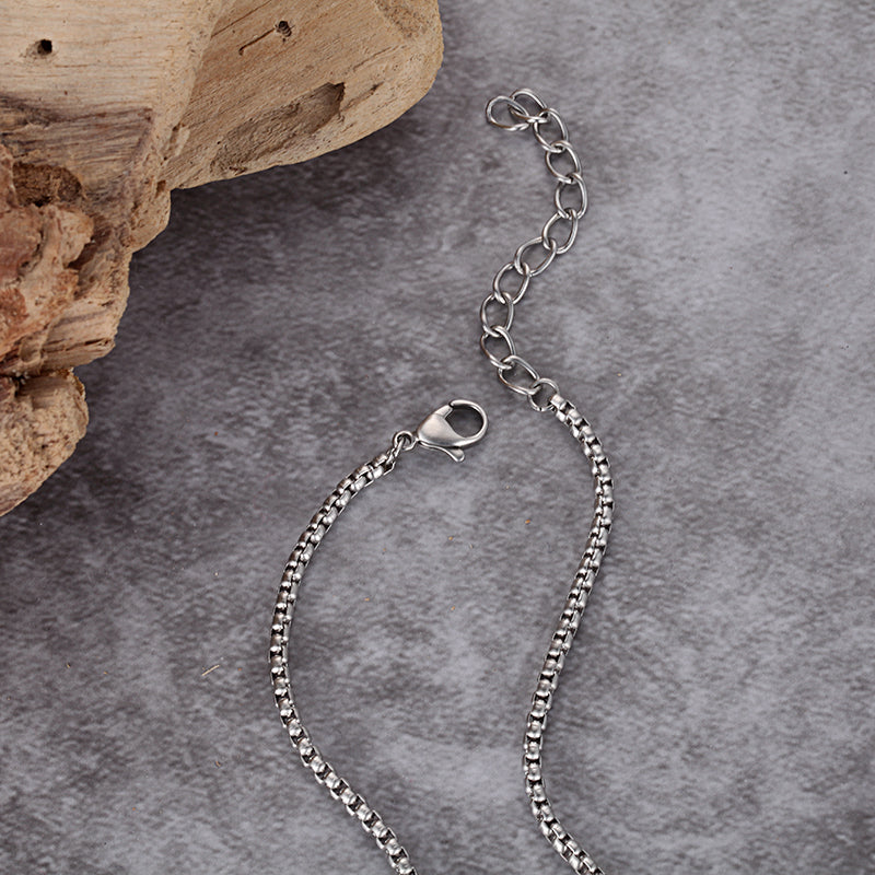 Men's Tag Necklace Pyramid - KINGKA Jewelry