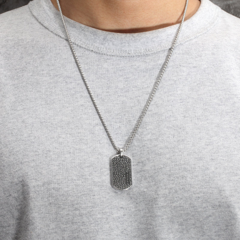 Men's Dog Tag Necklace Reptile - KINGKA Jewelry