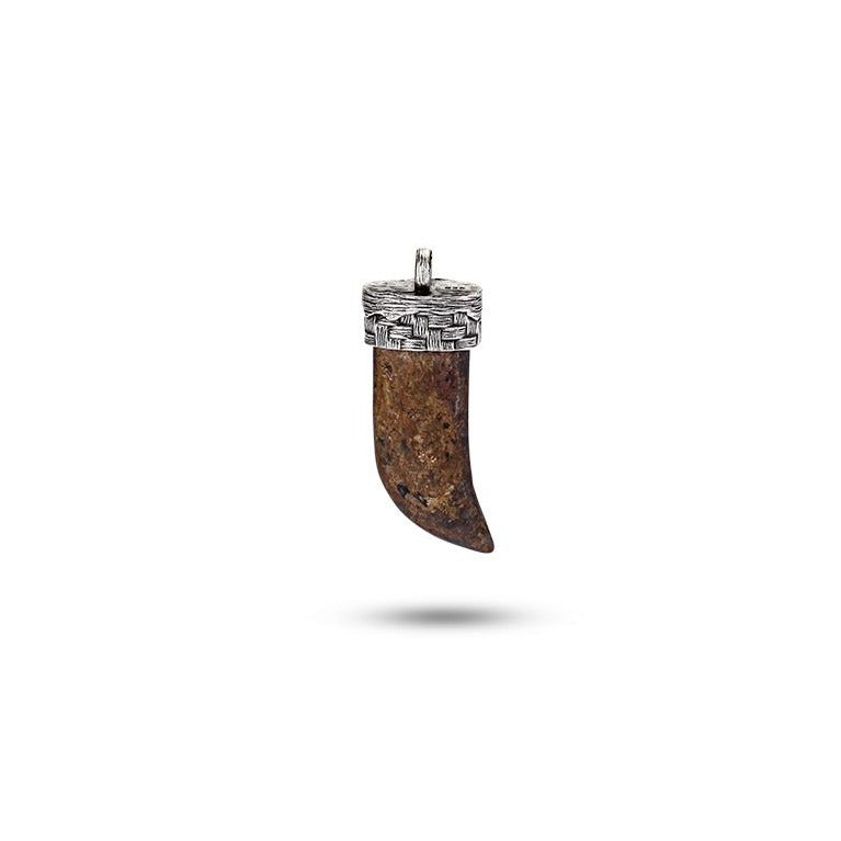 Men's Wolf's Fang Necklace with Woven - KINGKA Jewelry
