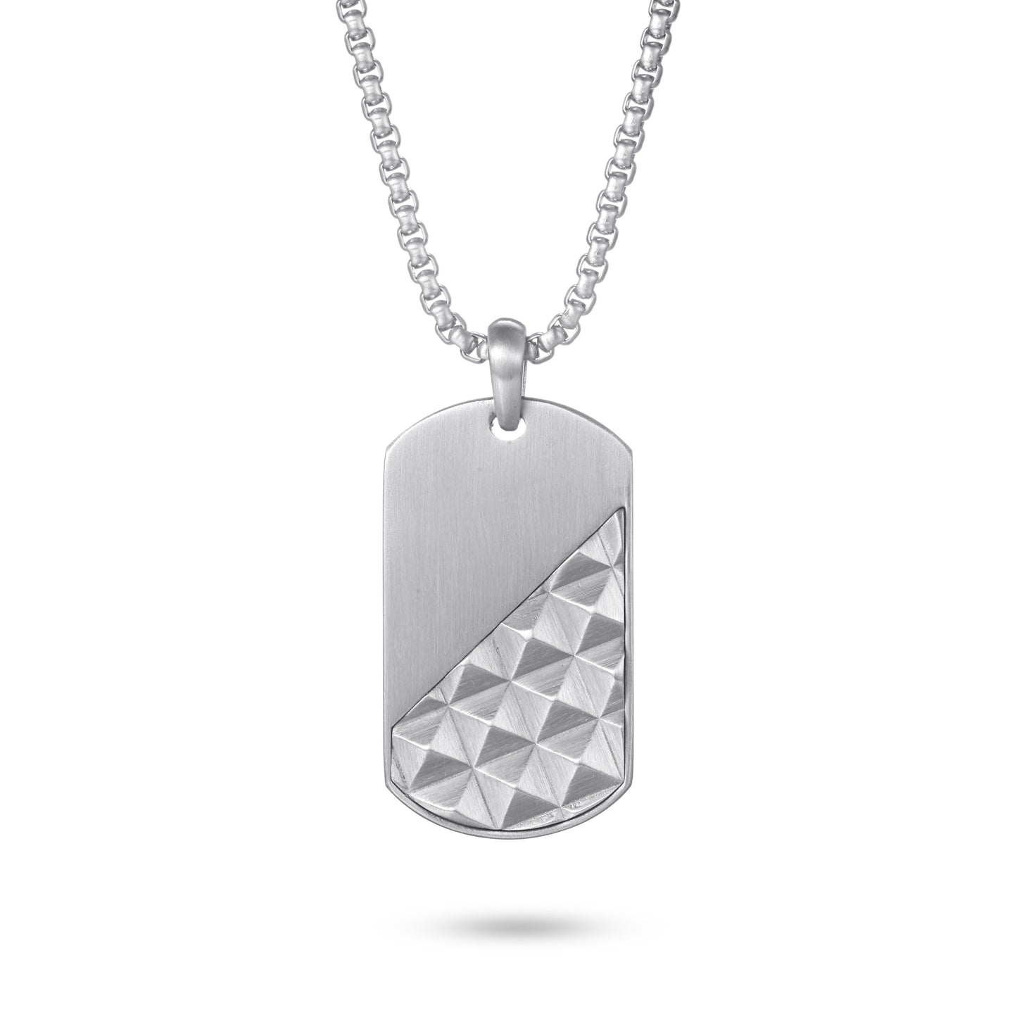 Men's Dog Tag Necklace Pyramid - KINGKA Jewelry