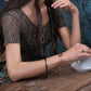 Women Stacking Bangles Black Glitter Dust - KINGKA Jewelry