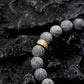 KINGKA Grey Jasper Bead Bracelet, Gold, The Earth - KINGKA Jewelry