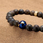 KINGKA Bronzite Stone Bead Bracelet, Gold Blue, The Earth - KINGKA Jewelry