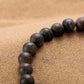 KINGKA Bronzite Stone Bead Bracelet, Silver Blue, The Earth - KINGKA Jewelry