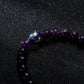 KINGKA Amethyst Bead Bracelet, Blue Gold, The Earth - KINGKA Jewelry