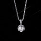 KINGKA Stainless Steel World Map Globe Necklace, Sterling Silver