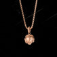 KINGKA Stainless Steel Earth Globe Pendant, Rose Gold Plating