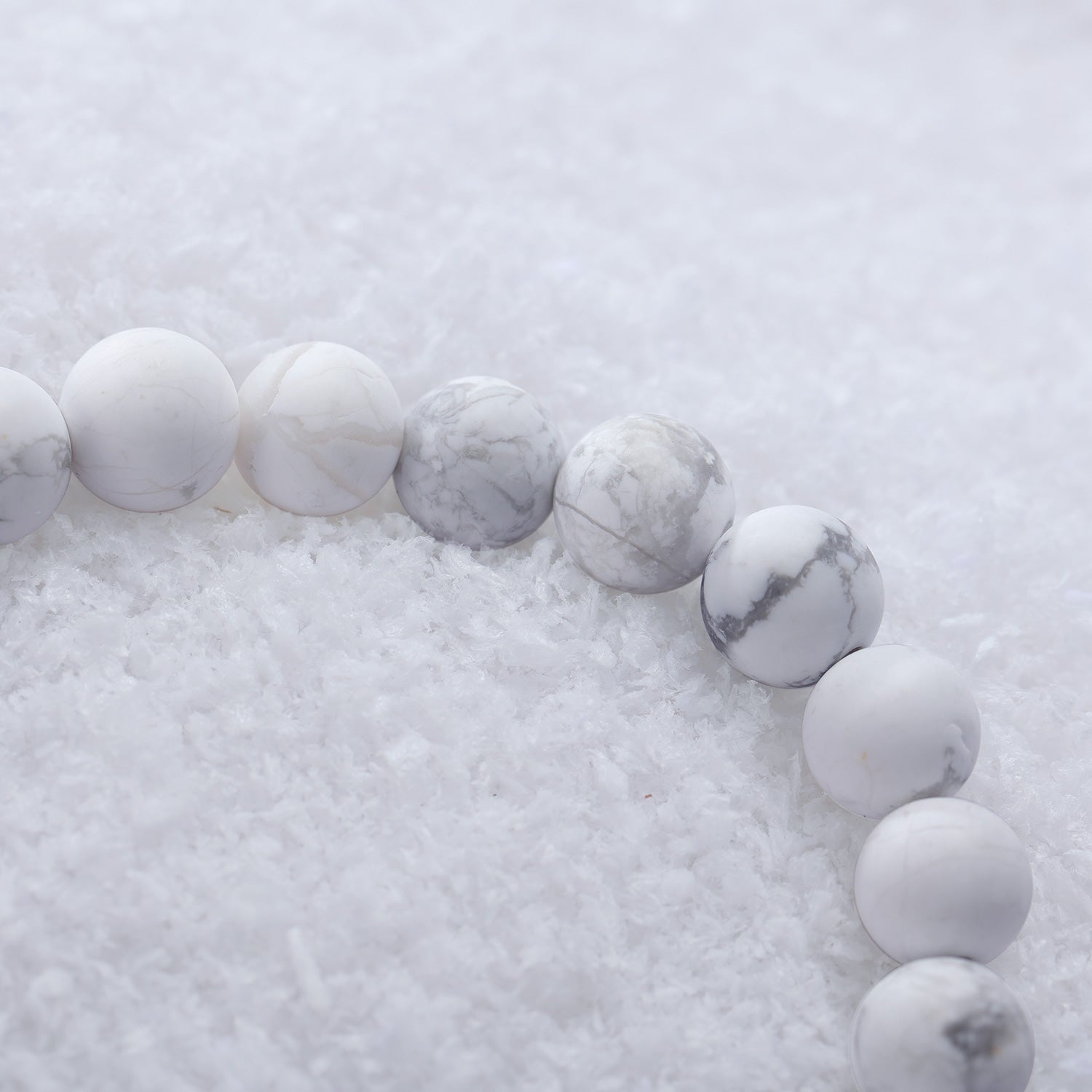 KINGKA White Turquoise Bead Bracelet, Gold, The Earth - KINGKA Jewelry