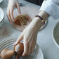 KINGKA Amethyst Stone Gold Plating Earth Beads Bracelet, Love The Earth