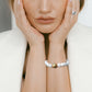 KINGKA White Turquoise Gold Plating Earth Beads Stone Bracelet