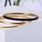 Women Stacking Bangles Black Glitter Dust - KINGKA Jewelry
