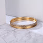 Women Stacking Bangles Gold Glitter Dust - KINGKA Jewelry