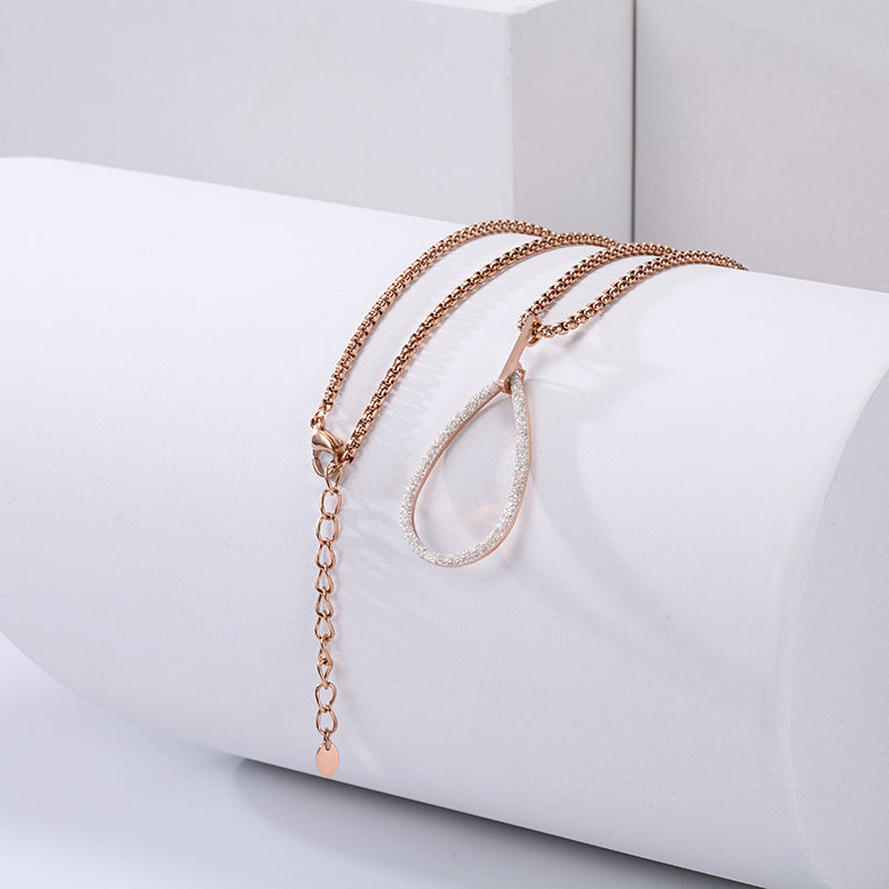 Women Pendant Necklace Sector Hoop - KINGKA Jewelry