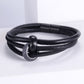 Women Warp-Around Bracelet Leather, Grey Stardust - KINGKA Jewelry