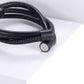 Women Warp-Around Bracelet Leather, Grey Stardust - KINGKA Jewelry