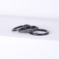 Women Stacking Rings Grey Glitter Dust - KINGKA Jewelry